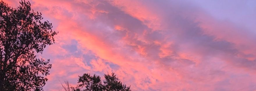 beautiful pink and purple sunset